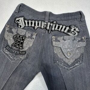 Delf Trading Imperious Jeans Men 32x32 (Fits as 30x29) Embroidered Gothic Y2K